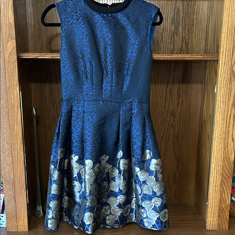 Mark & James Badgley Mischka cheetah crawl cocktail dress size 4 NWOT